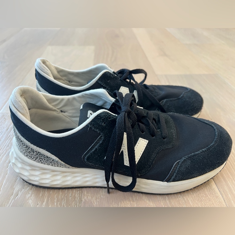 New Balance X-70 Black and White Sneakers